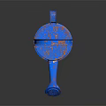Vintage Blue Watering Can With Rustic Design And Rust Accents For Home Use