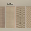Set of Four Decorative Room Dividers With Diverse Patterns And Wooden Frames