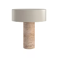 Modern Table Lamp Simple Metal Lampshade Table Lamp Stone Table Lamp for Homestay 3d model