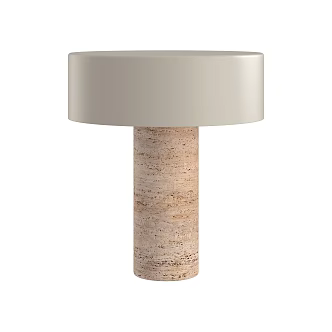 Modern Table Lamp Simple Metal Lampshade Table Lamp Stone Table Lamp for Homestay 3d model