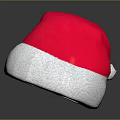 Red and White Santa Hat with Soft Pom Pom for Festive Holiday Wear