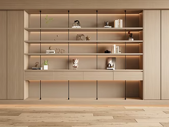 Storage Rack Bookshelf Decorative Rack 3d model