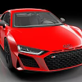 Red Audi Sports Car With Sleek Exterior Design