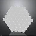 White Geometric Hexagonal Decorative Panel With Repeating Raised Patterns 3d model