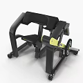 Professional Leg Press Fitness Equipment With Black Frame And Yellow Components For Gym Training