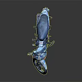 Stylish Modern Blue Scooter Motorcycle With Colorful Graphics Black Seat And Urban Design