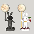 Rabbit Moon Table Lamp 3d model