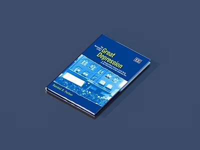 Great Depression Book By Thomas Kelly With Blue Cover And Historical Visuals 3d model
