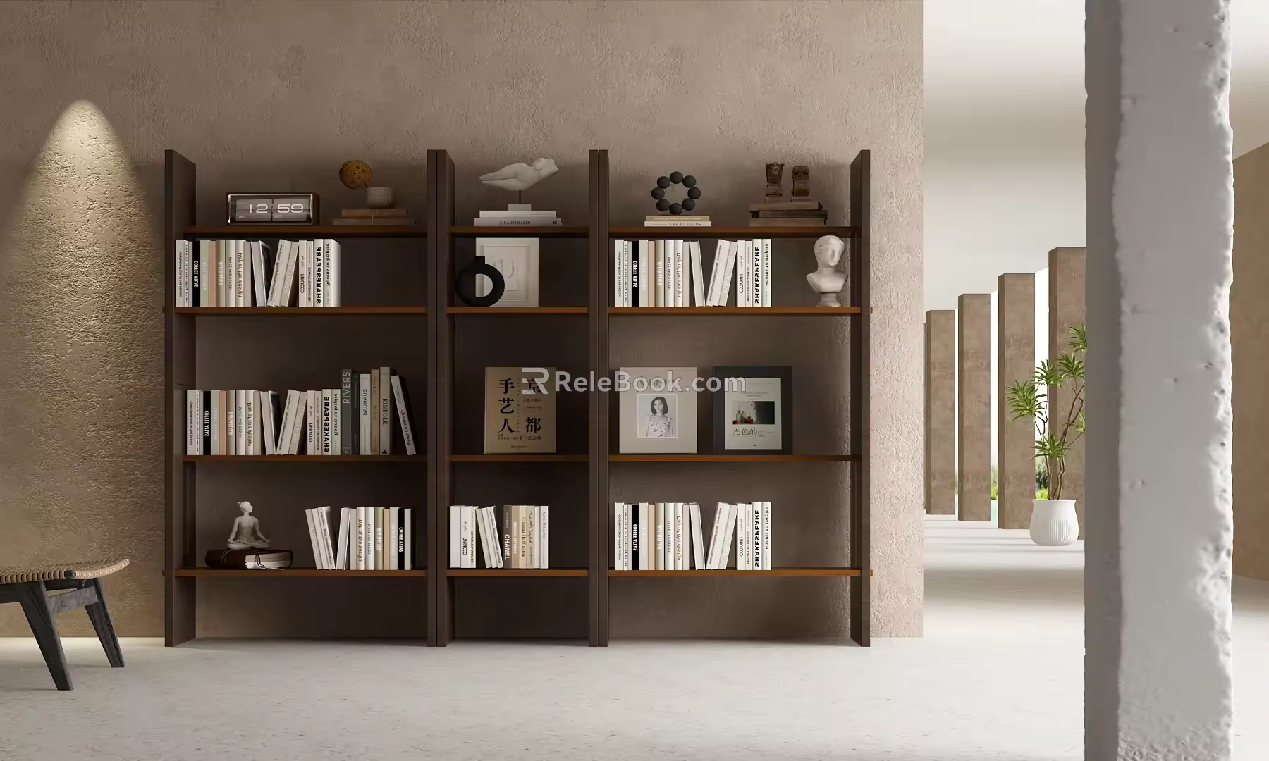 Modern Bookcase Art Bookcase Art Bookcase Bookshelf Modern Bookcase Combination 3d model