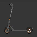 Sleek Modern Electric Scooter With Aluminum Frame And Orange Accent Wheels