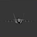 Aerospace Themed White Fighter Jet 3D Model Design With Shiny Surface On Dark Background