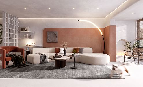 Silent living room. 3d model