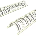 White Plastic Curved Drying Racks With Multiple Hooks For Laundry Use