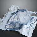 Breathtaking Snowy Mountain Landscape With Glacier Rocky Peaks And Scenic Views