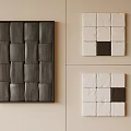 Modern Square Wall Decor With Dark And Light Block Patterns