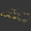 Assorted Stylish Eyeglasses With Various Frame Styles And Round Lenses