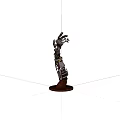 Detailed Mechanical Arm Model With Metal Structure And Stand Base
