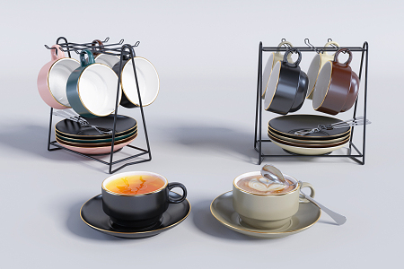 Modern Coffee Cup Tea Cup Coffee Cup Combination suit 3d model