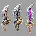 weapon broadsword sword excalibur dragon sword legendary weapon high model weapon 05 3d model