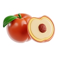 Modern peach fruit peach cartoon peach cartoon fruit 3d model