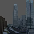 Modern High Rise Residential Building in Urban Architectural Complex with Glass Facades and Contemporary Design