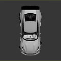 Modified White Nissan GT-R Sports Car With Blue Hood Rear Spoiler Gold Wheels And Body Kit