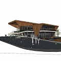 Modern Waterfront Architectural Design With Open Structure Glass Walls And Water Views