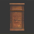 Vintage Wooden Chest of Drawers With Ornate Carved Details And Classic Design