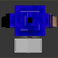 Minecraft Style Character In Blue Outfit And Hat With White Beard Holding Scroll