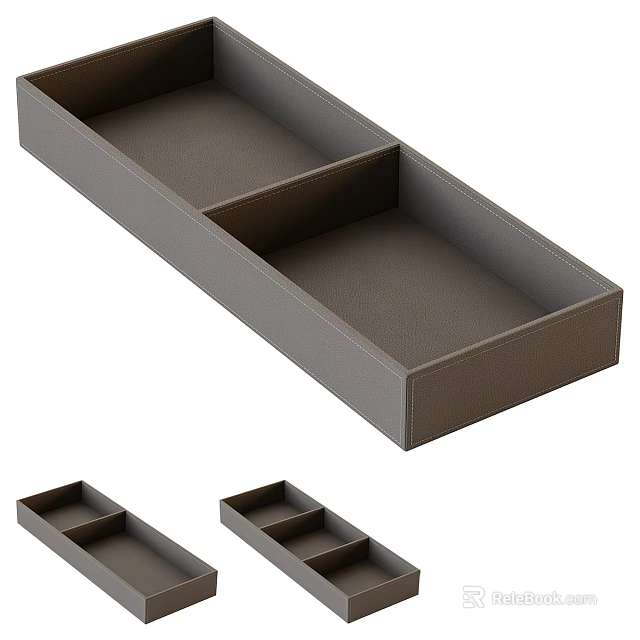 Drawer Organizers With Compartments In Multiple Sizes For Organized Storage 3d model 