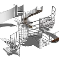 Modern Spiral Staircase Designs With Metal Railings And Wooden Steps