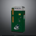 Green Marble Dew Vending Machine With White Top And Front Buttons