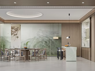 Modern minimalist leisure area 3d model