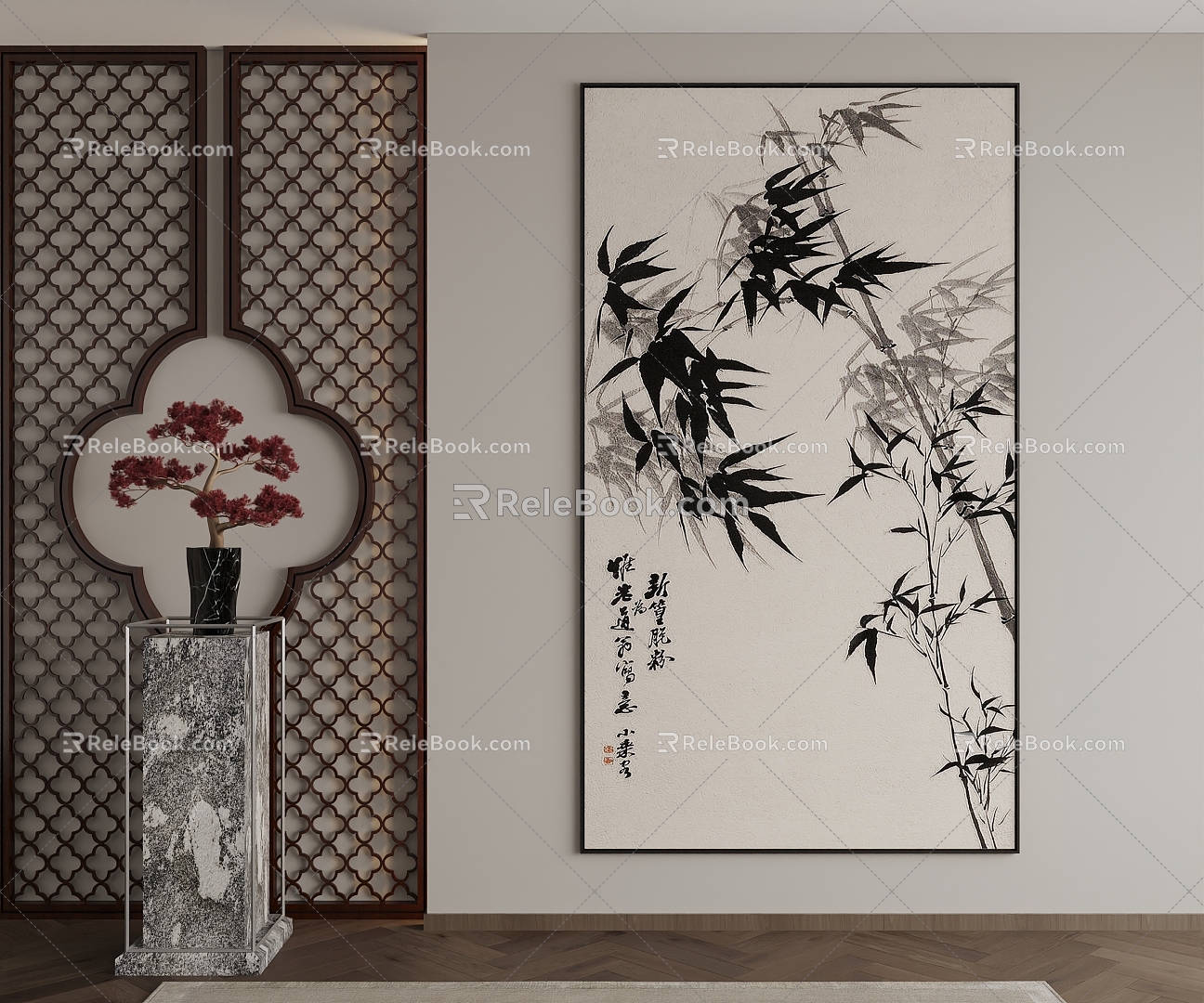 New Chinese Decorative Painting 3d model