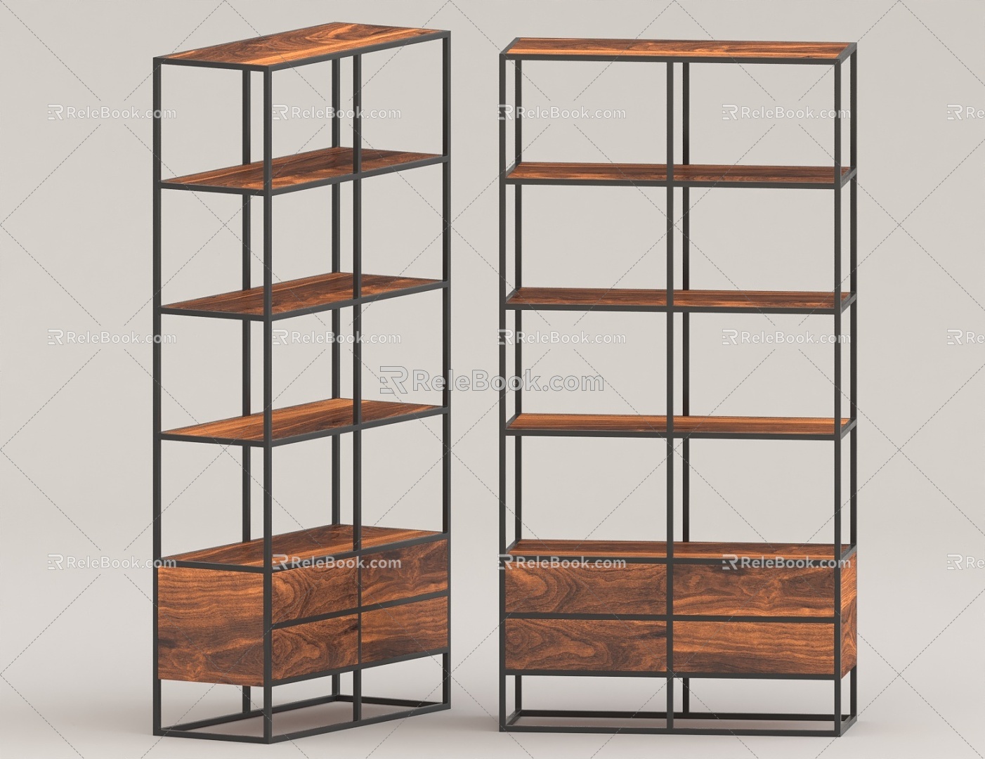 wooden container cabinet 3d model