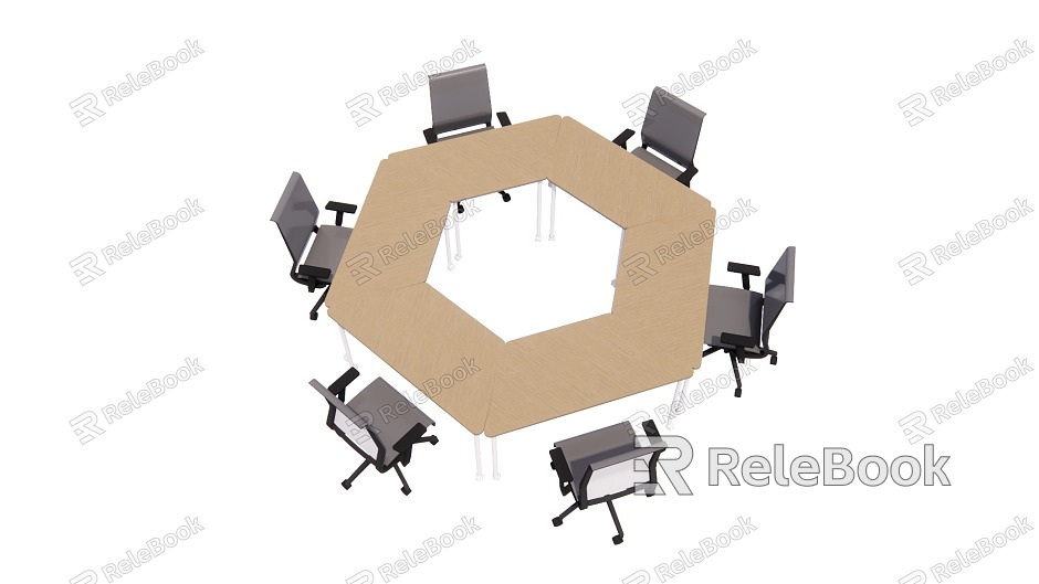 Modern Meeting Table and Chair Training Table and Chair Splicing Ring Training Table model