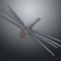 Detailed Metallic Airplane Model With Symmetric Mechanical Blades And Gray Background