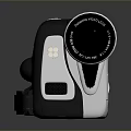 Digital Camcorder Portable Handheld Design With Built In Lens Silver Black Color Video Recording Device