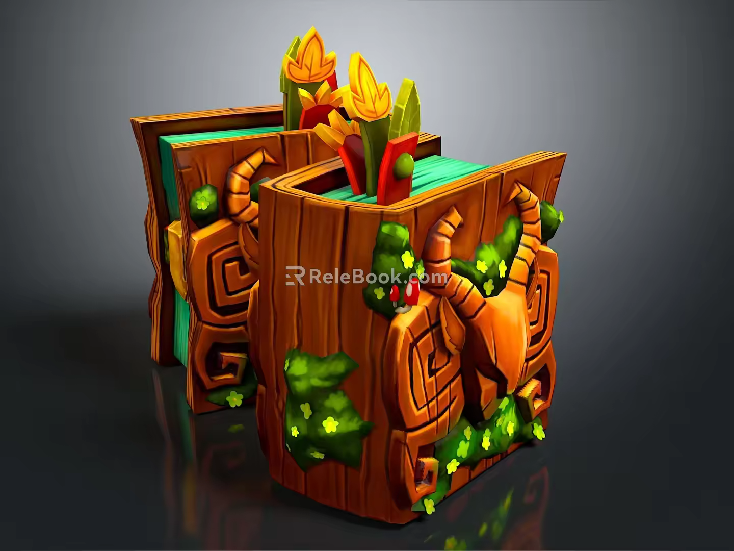 Magic Book Cartoon Book Summoning Book Ancient Book Magic Summoning Book Animation Book 3d model