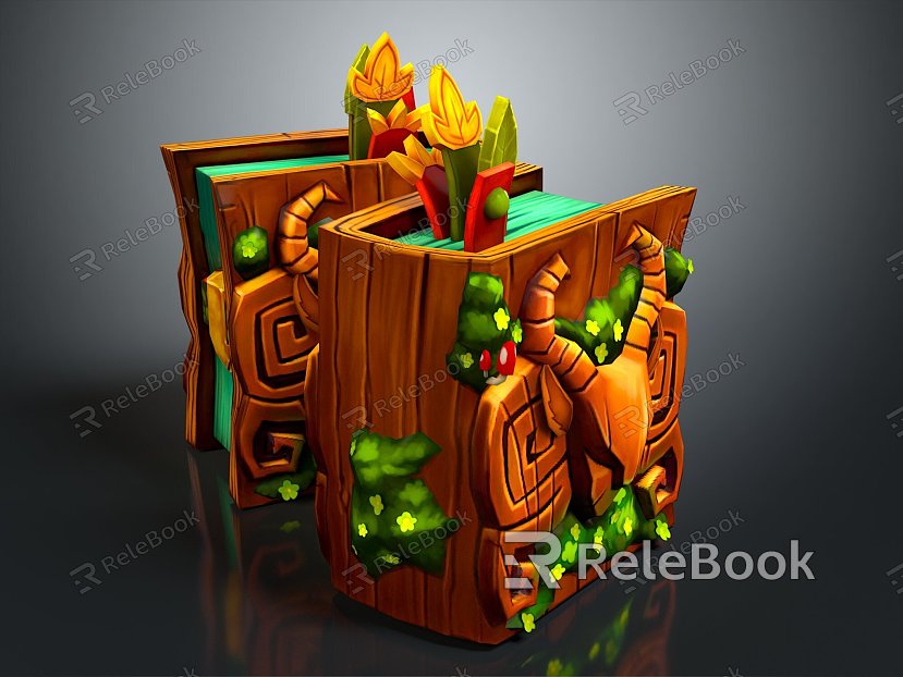 Magic Book Cartoon Book Summoning Book Ancient Book Magic Summoning Book Animation Book Book Book Book model