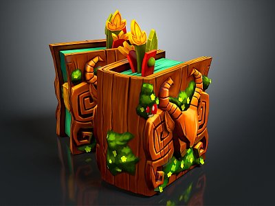 Magic Book Cartoon Book Summoning Book Ancient Book Magic Summoning Book Animation Book 3d model