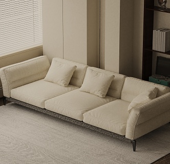 Three-seat sofa 3d model