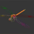 modern mechanical dragonfly machine insect mechanical insect armored insect 3d model