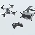 Modern Tech Gadgets Including Drone VR Headset And Game Controller