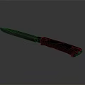 Weapon Knife With Sharp Metal Blade And Sleek Black Handle Modern Design