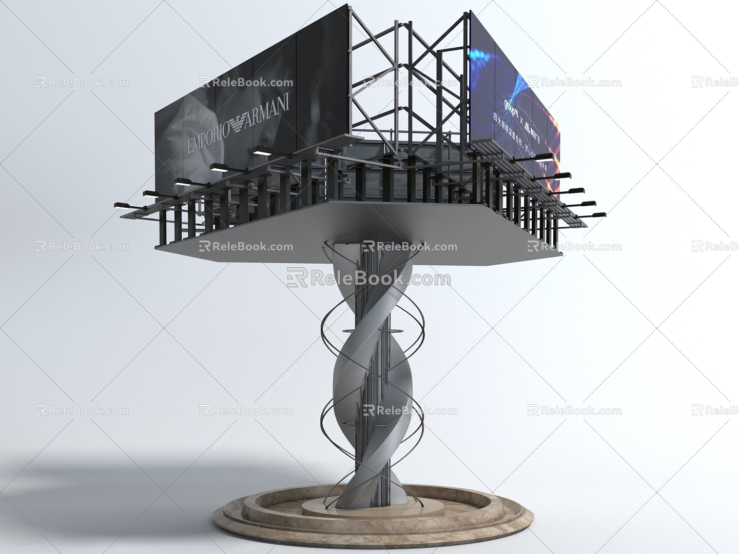 Style Public Facilities Guide Board Billboard Trade Show Equipment 3d model