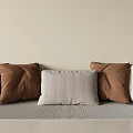 Simple Style Pillow Sofa Pillow Cloth Pattern Pillow Leather Pillow Light Luxury Style Pillow 3d model