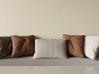 Simple Style Pillow Sofa Pillow Cloth Pattern Pillow Leather Pillow Light Luxury Style Pillow 3d model