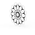 Black and White Flower Shaped Wall Clock with Petal Design for Modern Home Decor