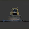 Yellow Tracked Bulldozer Working On Muddy Construction Site With Deep Tracks